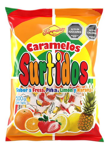 Caramelos Surtidos Fruna 500gr 100un Serrano