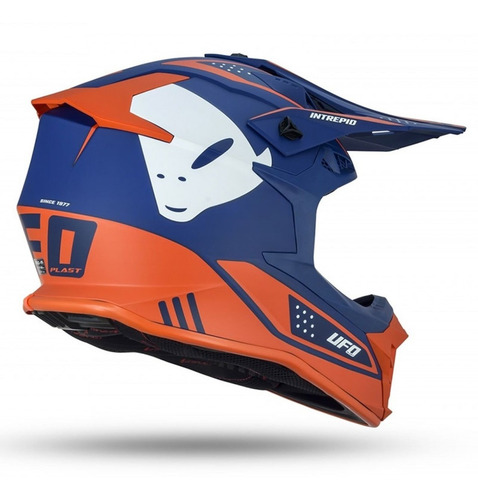 Casco Moto Ufo Cross Enduro Intrepid Azul Sky Solomototeam