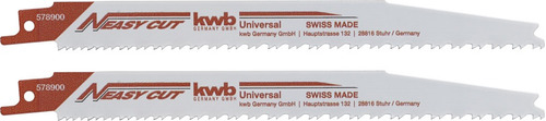 Hojas De Sierra Sable Universal X 2u. Corte Fino-grueso Kwb