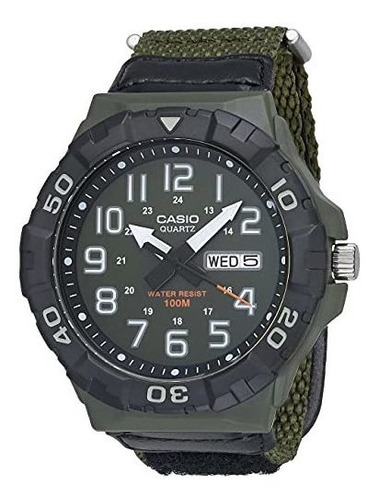 Correa De Nailon De Cuarzo Para Hombre Casio, Verde, 28,4 Re