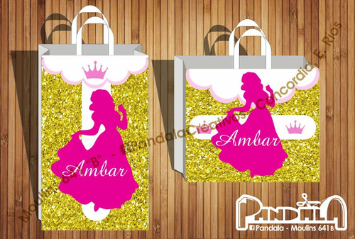 Bolsitas Para Sorpresitas Princesas De Disney X10 Unid.
