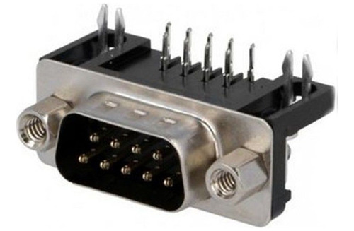 Conector Db-9, Macho, Para Pcb, Ángulo Recto, 3 Piezas