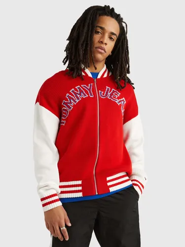Chamarra roja tommy hilfiger hombre hotsell