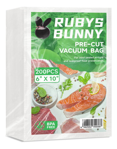 Rubys Bunny 200 Bolsas Selladoras Al Vacio De 6  X 10  Compa