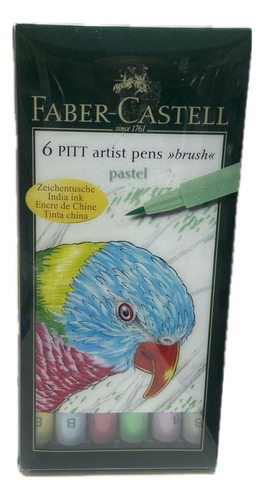 Marcadores Faber Castell Pitt Artist Pen Brush Pastel X 6