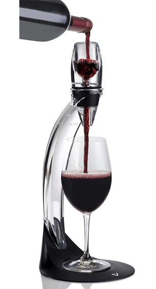 Viilich Wine Aireador instantáneo de Vino Tinto Silicona con Base para Vino Tinto,Pourer Decanter Decantador Aireador,Negro 