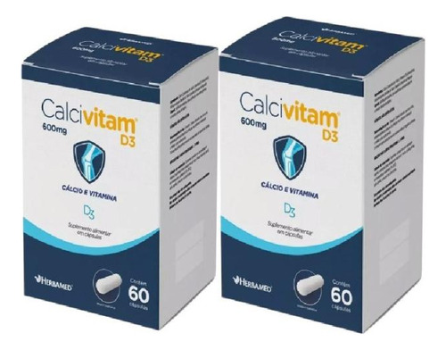 Kit Herbamed Calcivitam D3 2 Caixas 60 Cápsulas Cada