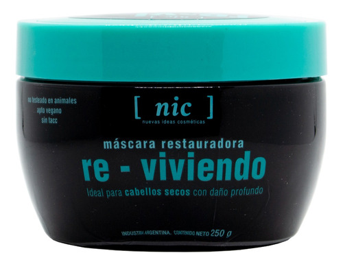 Nic Reviviendo Máscara Reparadora Vegana Pelo Seco 250gr 3c