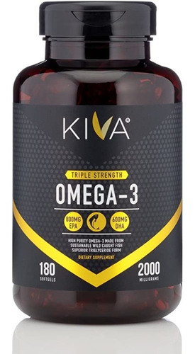 Kiva - Omega 3 (180 Cápsulas) - Unidad a $1616