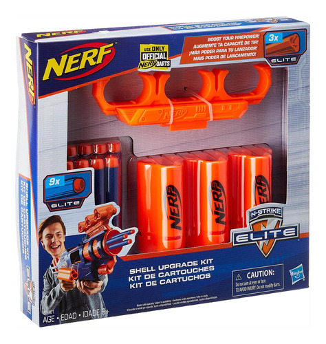 Nerf Kit De Actualizacin: 3 Carcasas, 9 Dardos, Soporte De