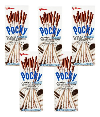 Comida Japonesa Galleta Sticks Pocky Cookies & Cream 40g 5pz
