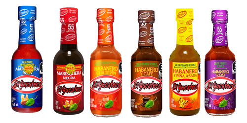 6 Pack Salsas Habanero Fusión Exotico El Yucateco 120ml C/u