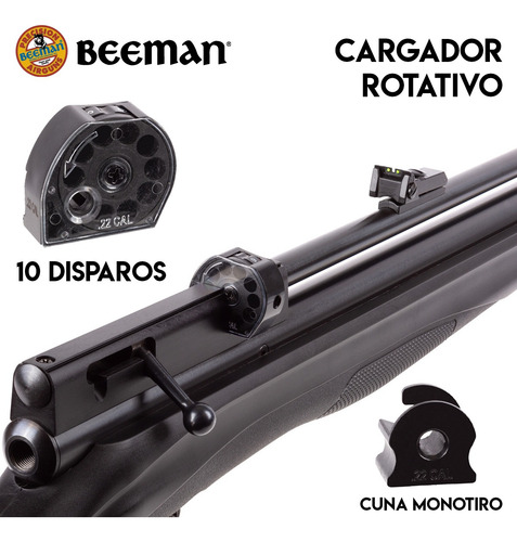 Imagen 4 de 10 de Respuesto Cargador 5,5 Mm Rifle Beeman Chief Ii Multishot