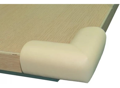 Kit Protetor Quina Grosso Canto Bebê C/4un Cantoneira Espuma Cor Creme
