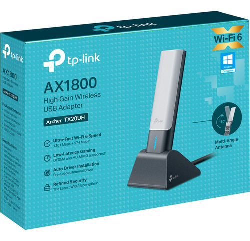 Archer Tx20uh Adaptador Usb Wi-fi De Alta Ganancia Ax1800