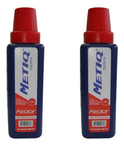 Kit 2 Tintas Alcolor Metiq 500ml Para Cartazes Faixas Oferta