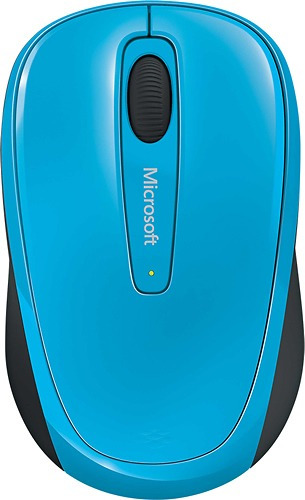 Mouse Inalámbrico Microsoft 3500 Color Azul Cian
