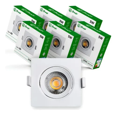 Kit Luminária Spot Led 5w Embutir Frio Neutro Quente Bivolt - foto 1