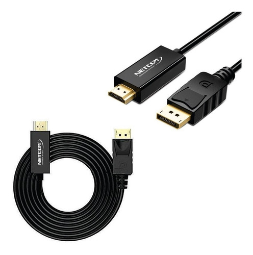 Cable Displayport A Hdmi Netcom Pvc Macho 5 Metros 4k