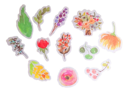 Imagen 3 de 5 de Stickers Flores Privamera Pack 40 Unidades Ideal Souvenir