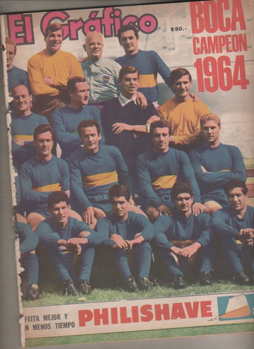 Revista El Grafico Nº 2357 - Boca Campeon Año 1964