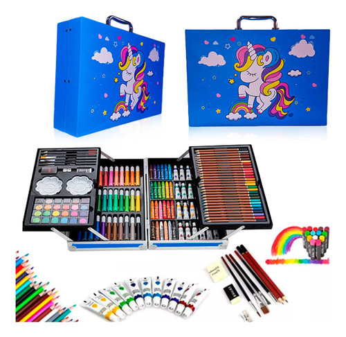 Kit De Dibujo 145 Pcs Set De Arte Niño