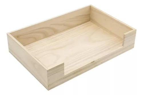 Sorbus Cajas de madera sin terminar, contenedores organizadores, caja de  madera para almacenamiento organizador de despensa, armario, artes y