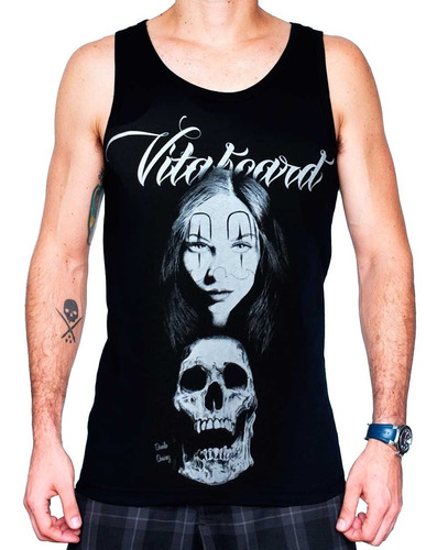 Camiseta Regata Vitaboard Danilo Skull Preta