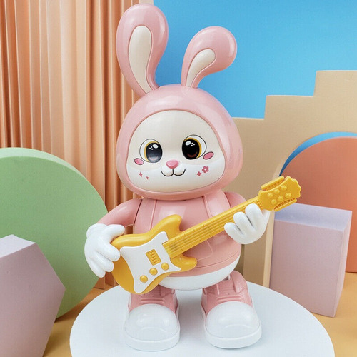 Juguete Rabbit Guitarist Con Sonido, Luz Y Movimiento