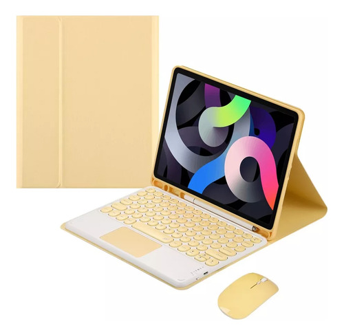 Funda+touch Retro Teclado+mouse For iPad Air 4 10.9 2020