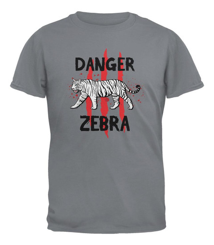 Danger Zebra White Siberian Tiger Gravel - Camiseta Para Adu