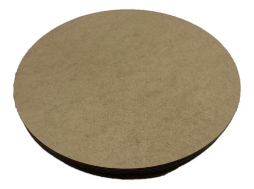 Sousplat Redondo Madeira Liso Kit 20 Peças Mdf