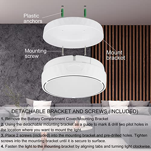 Luz De Techo Led Inalámbrica Batería, Control Remoto,...