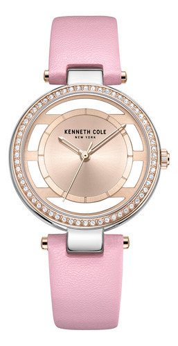 Reloj Mujer Kenneth Cole Kcwla2219801 New York Color de la correa Rosa Color del bisel Plateado Color del fondo Rosa