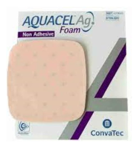 Curativo Aquacel Ag Foam Não Adesivo Unida 10x10cm -convatec
