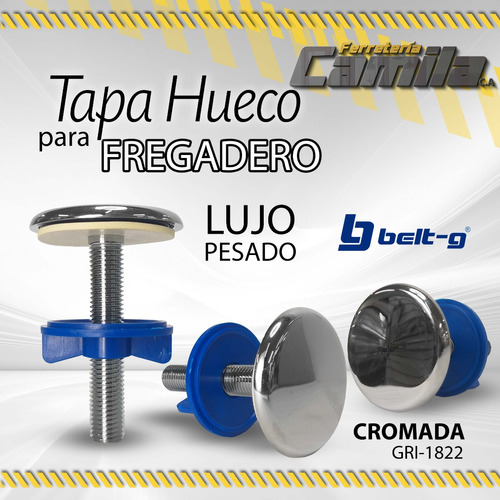 Tapa Hueco Para Fregadero Cromado Belt-g Lujo Pesado*007318*