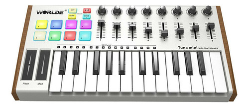 Teclado Midi Worlde Atún Pequeño Portátil Con Usb  Ultra