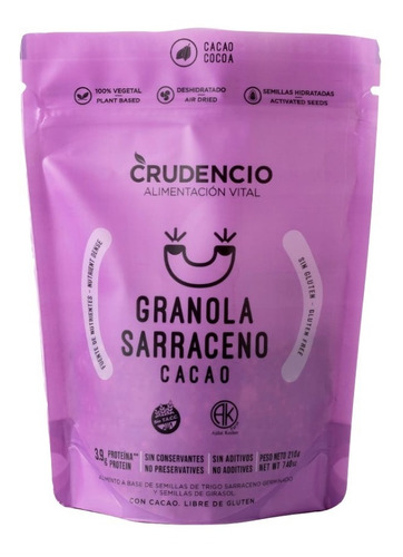 Granola Sarraceno Crudencio Vegan | Libre De Gluten | Kosher