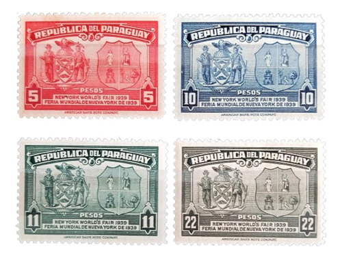 Paraguay, Serie Sc 362-65 Feria De New York 1939 Mint L16899