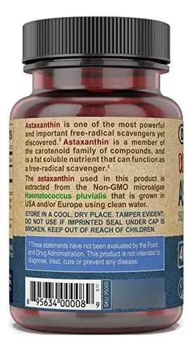 Deva Nutrition Vitamins Astaxantina 4 Mg, Vegano, Hecho De M