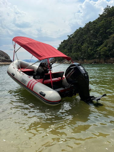 Bote Inflável 4,5m Com Motor De Popa Mercury 60hp Zero
