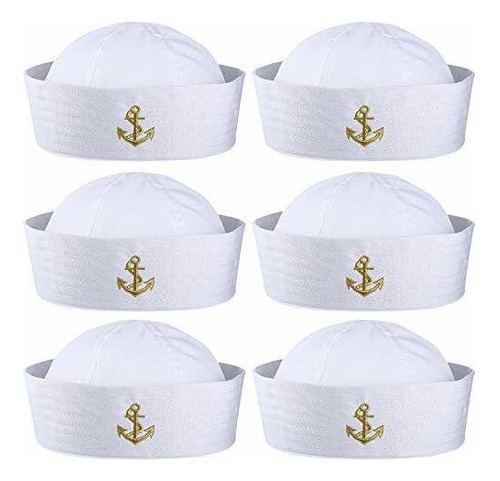 Boao 6 Piezas Halloween Sombrero De Marinero Blanco Gorras D