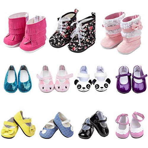 Juguetesb 6 Pares De Zapatos Muñeca Incluyen Botas 9qnkz