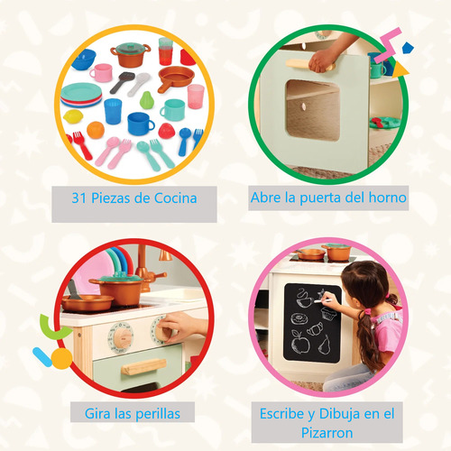 Cocinita Madera +30 Accesorios *envio Gratis*