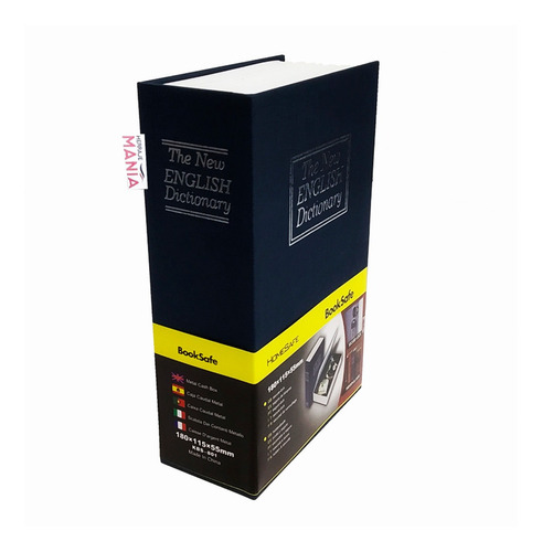 Caja Fuerte Simulada Libro Cofre Porta Valores 265x200x65mm
