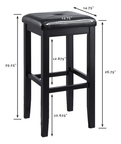Crosley Furniture Juego De 2 Taburetes De Bar Cuadrados