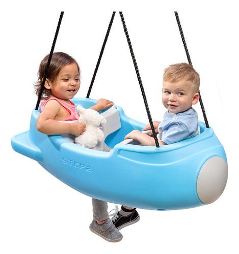 Columpio Para Niños Step2 Cohete Nave Espacial Celeste Color Azul Claro