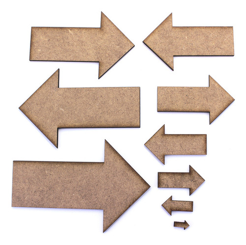 Formitas Formas Madera Mdf Flechitas Flechas Rectas 15cm X10