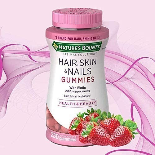 Hair Skin And Nails 230 Gummies Nature Bounty Biotin 2500mcg