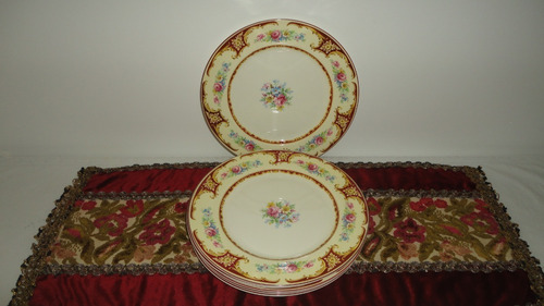 Plato Llano Ingles Antiguo Divino Diseño Floral 25cm Vealo (Usado)